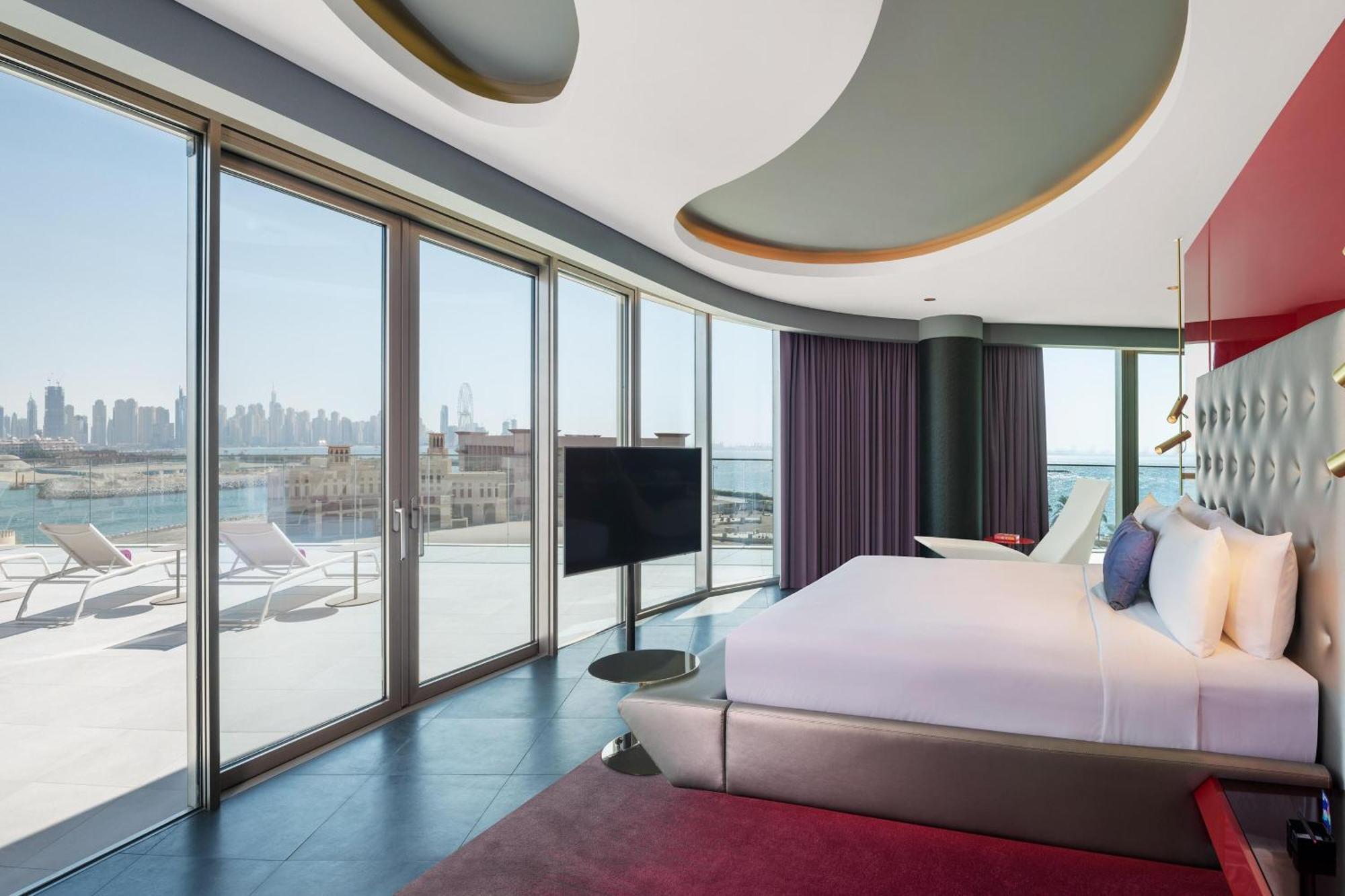 فندق دبليو دبي, النخلة المظهر الخارجي الصورة A bedroom at the W Dubai - Jumeirah Beach